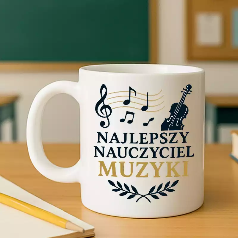 Upominek kubek nauczyciela MUZYKI prezent na Zakończenie Roku Dzień Nauczyciela