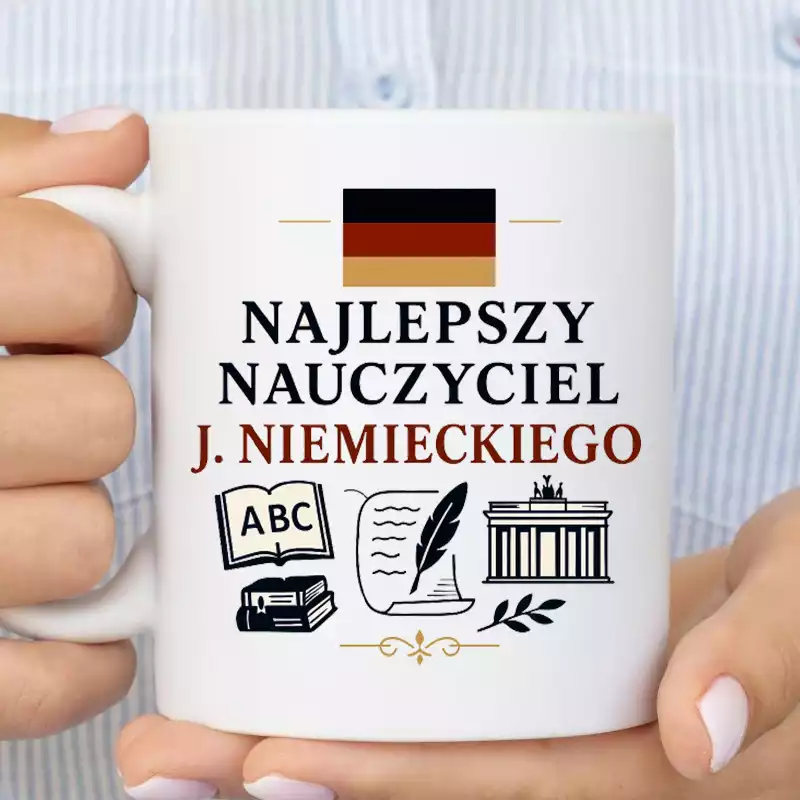 Upominek kubek nauczyciela NIEMIECKIEGO prezent na Zakończenie Roku Dzień Nauczyciela
