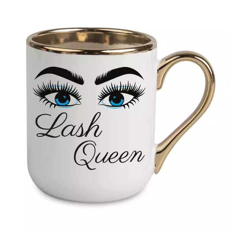 Kubek dla stylistki rzęs LASH QUEEN elegancki na prezent do pracy