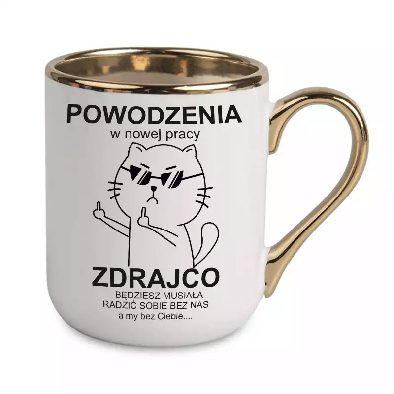 Kubek zdrajcy dla koleżanki prezent upominek na odejście z pracy podziękowanie