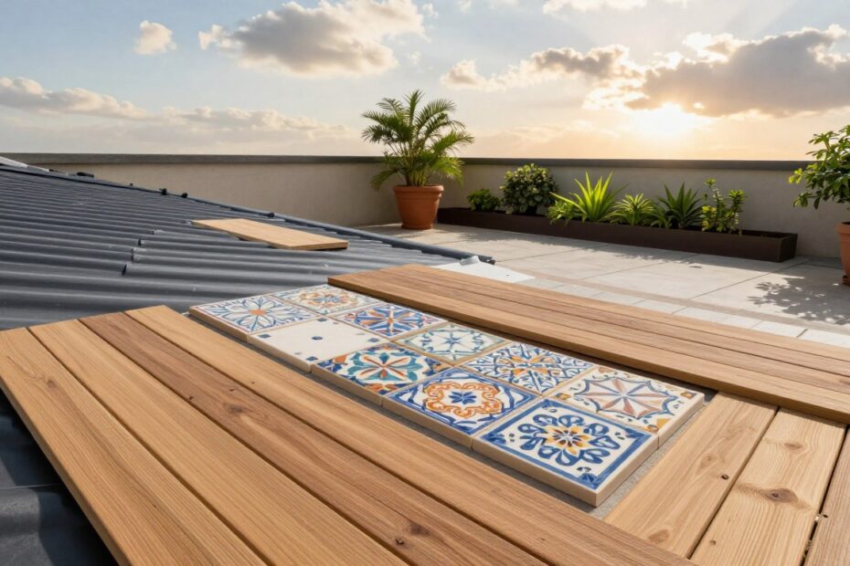 Co można położyć na papę na tarasie