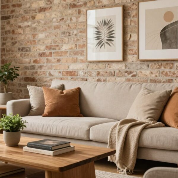 Co pasuje do ceglanej ściany – kolory, materiały i dodatki, które tworzą spójną aranżację