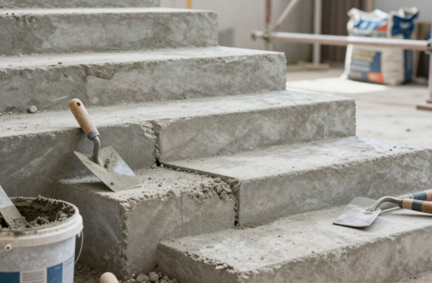 Czym nadlać schody betonowe