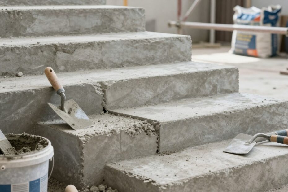 Czym nadlać schody betonowe