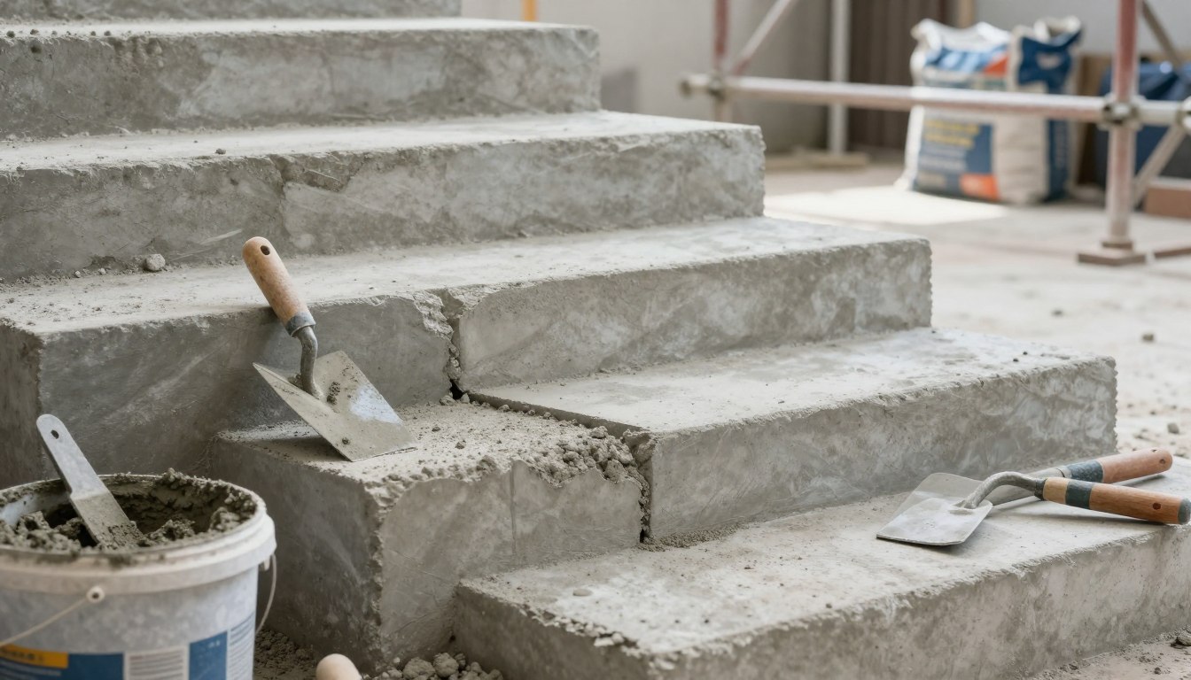 Czym nadlać schody betonowe