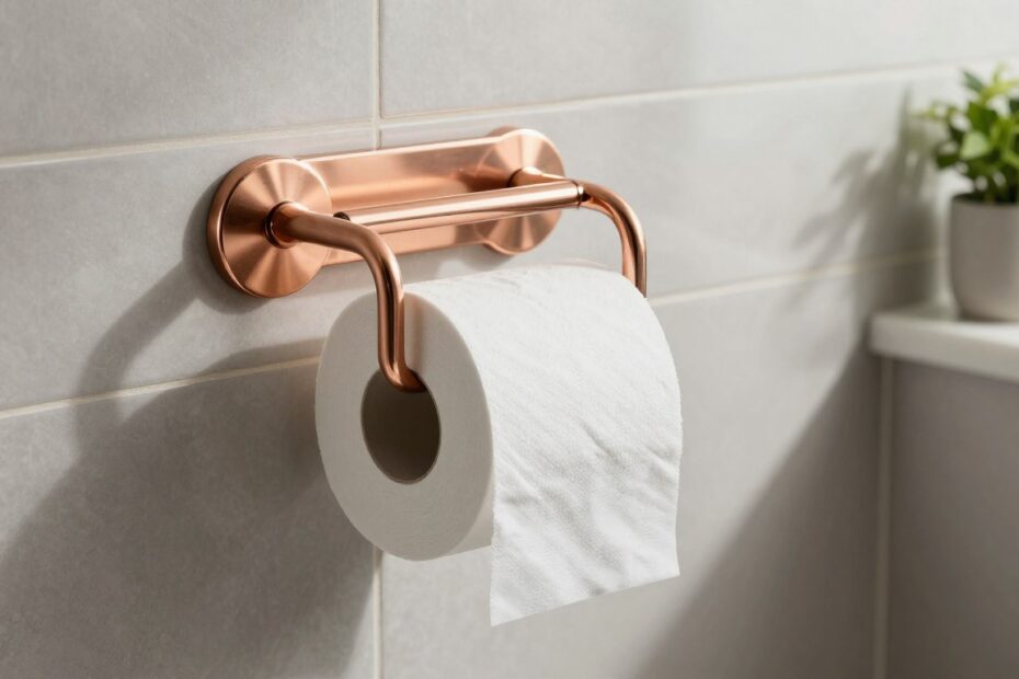 Miedziany uchwyt na papier toaletowy