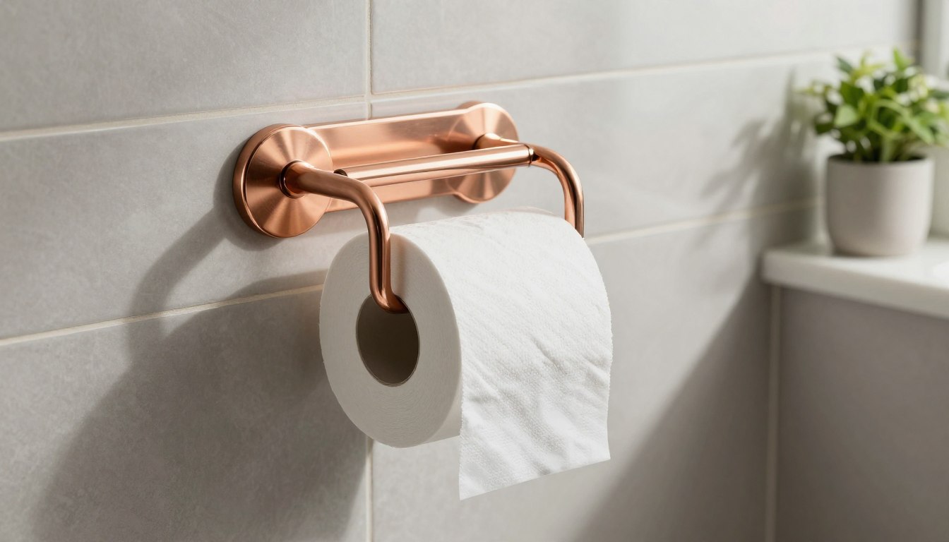 Miedziany uchwyt na papier toaletowy